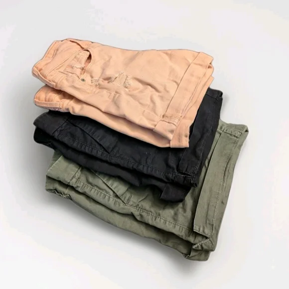 Old Navy Shorts, Green, Peach, Black, 3 Pair Bundle - Picture 2 of 2
